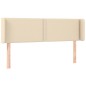 Testiera a LED Crema 147x16x78/88 cm in Tessuto Testiera a LED Crema 147x16x78/88 cm in Tessuto