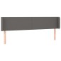 Testiera a LED Grigio 203x16x78/88 cm in Similpelle Testiera a LED Grigio 203x16x78/88 cm in Similpelle