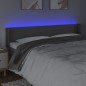 Testiera a LED Grigio 203x16x78/88 cm in Similpelle Testiera a LED Grigio 203x16x78/88 cm in Similpelle