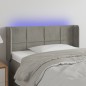 Testiera Grigio Chiaro a LED 103x16x78/88 cm in Velluto Testiera Grigio Chiaro a LED 103x16x78/88 cm in Velluto