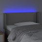 Testiera a LED Grigio 93x16x78/88 cm in Similpelle