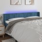 Testiera a LED Blu Scuro 203x16x78/88 cm in Velluto Testiera a LED Blu Scuro 203x16x78/88 cm in Velluto