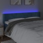 Testiera a LED Blu Scuro 203x16x78/88 cm in Velluto Testiera a LED Blu Scuro 203x16x78/88 cm in Velluto