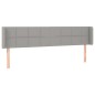 Testiera a LED Grigio Chiaro 203x16x78/88 cm in Tessuto Testiera a LED Grigio Chiaro 203x16x78/88 cm in Tessuto
