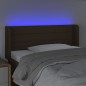 Testiera a LED Marrone Scuro 103x16x78/88 cm in Tessuto Testiera a LED Marrone Scuro 103x16x78/88 cm in Tessuto