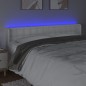 Testiera a LED Bianca 163x16x78/88 cm in Similpelle Testiera a LED Bianca 163x16x78/88 cm in Similpelle