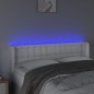 Testiera a LED Bianca 147x16x78/88 cm in Similpelle Testiera a LED Bianca 147x16x78/88 cm in Similpelle