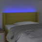 Testiera a LED Verde 93x16x78/88 cm in Tessuto Testiera a LED Verde 93x16x78/88 cm in Tessuto