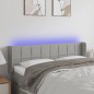 Testiera Grigio Chiaro a LED 147x16x78/88 cm in Tessuto Testiera Grigio Chiaro a LED 147x16x78/88 cm in Tessuto