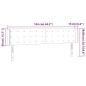 Testiera a LED Nera 163x16x78/88 cm in Similpelle Testiera a LED Nera 163x16x78/88 cm in Similpelle