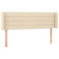 Testiera a LED Crema 147x16x78/88 cm in Tessuto Testiera a LED Crema 147x16x78/88 cm in Tessuto