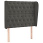 vidaXL Testiera ad Orecchio Grigio Scuro 93x23x118/128 cm in Velluto