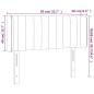 Testiera a LED Nera 83x16x78/88 cm in Velluto Testiera a LED Nera 83x16x78/88 cm in Velluto