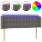 Testiera a LED Grigio 147x16x78/88 cm in Similpelle Testiera a LED Grigio 147x16x78/88 cm in Similpelle