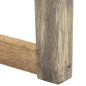 vidaXL Sgabello Nero in Vera Pelle e Legno Massello di Mango vidaXL Sgabello Nero in Vera Pelle e Legno Massello di Mango