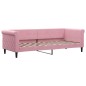 vidaXL Divano Letto Estraibile con Materassi Rosa 80x200 cm Velluto vidaXL Divano Letto Estraibile con Materassi Rosa 80x200 cm Velluto