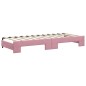 vidaXL Divano Letto Estraibile con Materassi Rosa 80x200 cm Velluto vidaXL Divano Letto Estraibile con Materassi Rosa 80x200 cm Velluto