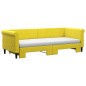 vidaXL Divano Letto Estraibile con Materassi Giallo 80x200 cm Velluto