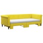 vidaXL Divano Letto Estraibile con Materassi Giallo 90x200 cm Velluto vidaXL Divano Letto Estraibile con Materassi Giallo 90x200 cm Velluto