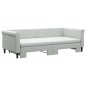 vidaXL Divano Letto Estraibile Materassi Grigio Chiaro 90x200 Velluto vidaXL Divano Letto Estraibile Materassi Grigio Chiaro 90x200 Velluto