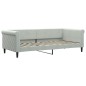 vidaXL Divano Letto Estraibile Materassi Grigio Chiaro 90x200 Velluto vidaXL Divano Letto Estraibile Materassi Grigio Chiaro 90x200 Velluto