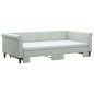 vidaXL Divano Letto Estraibile Materassi Grigio Chiaro 100x200 Velluto