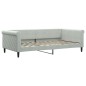 vidaXL Divano Letto Estraibile Materassi Grigio Chiaro 100x200 Velluto
