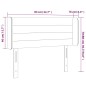Testiera a LED Nera 83x16x78/88 cm in Tessuto Testiera a LED Nera 83x16x78/88 cm in Tessuto