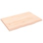 vidaXL Piano per Tavolo 60x40x2 cm in Rovere Massello Non Trattato