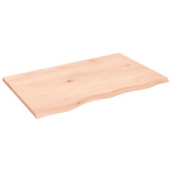 vidaXL Piano per Tavolo 80x50x2 cm in Rovere Massello Non Trattato
