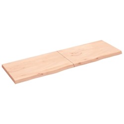 vidaXL Piano per Tavolo 200x60x6 cm in Rovere Massello Non Trattato
