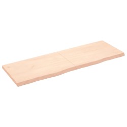 vidaXL Piano per Tavolo 180x60x6 cm in Rovere Massello Non Trattato