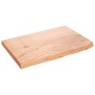 vidaXL Piano Tavolo Marrone Chiaro 60x40x4cm Rovere Massello Trattato