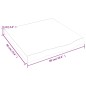 vidaXL Piano Tavolo Marrone 60x60x(2-6) cm Massello Rovere Trattato vidaXL Piano Tavolo Marrone 60x60x(2-6) cm Massello Rovere Trattato