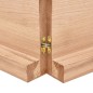 vidaXL Piano Tavolo Marrone 220x40x(2-6) cm Massello Rovere Trattato vidaXL Piano Tavolo Marrone 220x40x(2-6) cm Massello Rovere Trattato