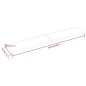 vidaXL Piano Tavolo Marrone 220x40x(2-6) cm Massello Rovere Trattato vidaXL Piano Tavolo Marrone 220x40x(2-6) cm Massello Rovere Trattato