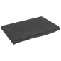 vidaXL Piano Tavolo Grigio Scuro 60x40x4cm Rovere Massello Trattato vidaXL Piano Tavolo Grigio Scuro 60x40x4cm Rovere Massello Trattato