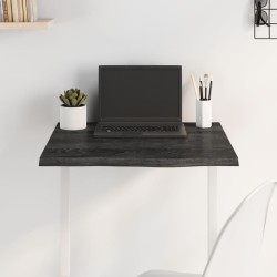 vidaXL Piano Tavolo Marrone Scuro 60x60x2cm Rovere Massello Trattato