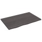 vidaXL Piano Tavolo Grigio Scuro 80x50x2cm Rovere Massello Trattato