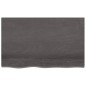 vidaXL Piano Tavolo Grigio Scuro 80x50x2cm Rovere Massello Trattato