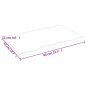 vidaXL Piano Tavolo Grigio Scuro 80x50x2cm Rovere Massello Trattato