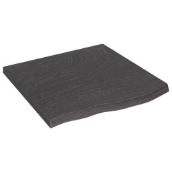 vidaXL Piano Tavolo Marrone 60x60x(2-4) cm Rovere Massello Trattato