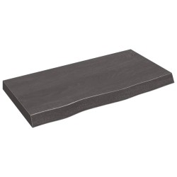 vidaXL Piano Tavolo Marrone 80x40x(2-6) cm Rovere Massello Trattato