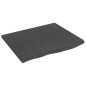 vidaXL Piano Tavolo Grigio Scuro 60x50x2cm Rovere Massello Trattato vidaXL Piano Tavolo Grigio Scuro 60x50x2cm Rovere Massello Trattato