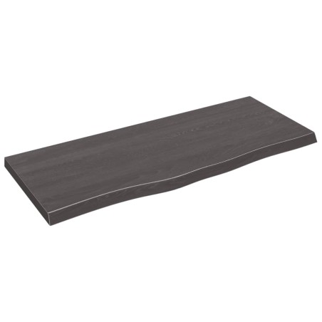 vidaXL Piano Tavolo Marrone 100x40x(2-4) cm Rovere Massello Trattato