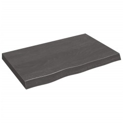 vidaXL Piano Tavolo Marrone 80x50x(2-6) cm Rovere Massello Trattato