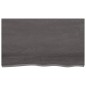 vidaXL Piano Tavolo Grigio Scuro 100x60x6cm Rovere Massello Trattato