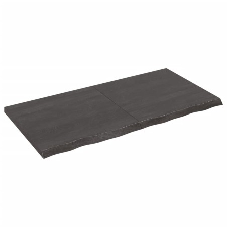 vidaXL Piano Tavolo Grigio Scuro 120x60x4cm Rovere Massello Trattato