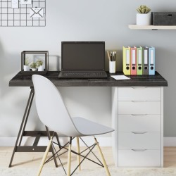 vidaXL Piano Tavolo Grigio Scuro 120x40x4cm Rovere Massello Trattato
