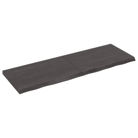 vidaXL Piano Tavolo Grigio Scuro 120x40x4cm Rovere Massello Trattato